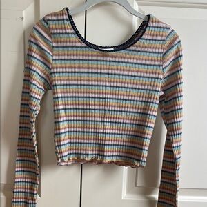 Striped Multicolor Crop Top